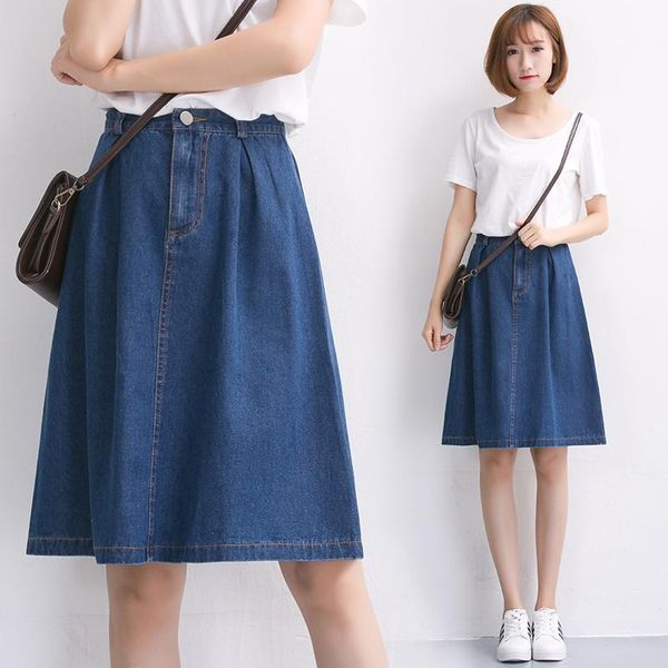 skirts stinlicher school girl denim skirt summer blue high waist a line knee length ladies loose hem girlish jeans midi, Black
skirts stinlicher school girl denim skirt summer blue high waist a line knee length ladies loose hem girlish jeans midi, Black