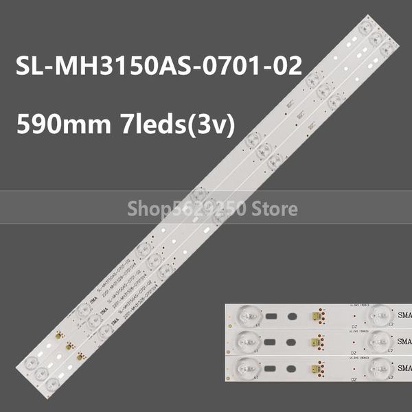 strips led backlight strip 7 lamp 590mm for sl-mh3150as-0701-02 2201-mh31528-0701sv4 sma
strips led backlight strip 7 lamp 590mm for sl-mh3150as-0701-02 2201-mh31528-0701sv4 sma