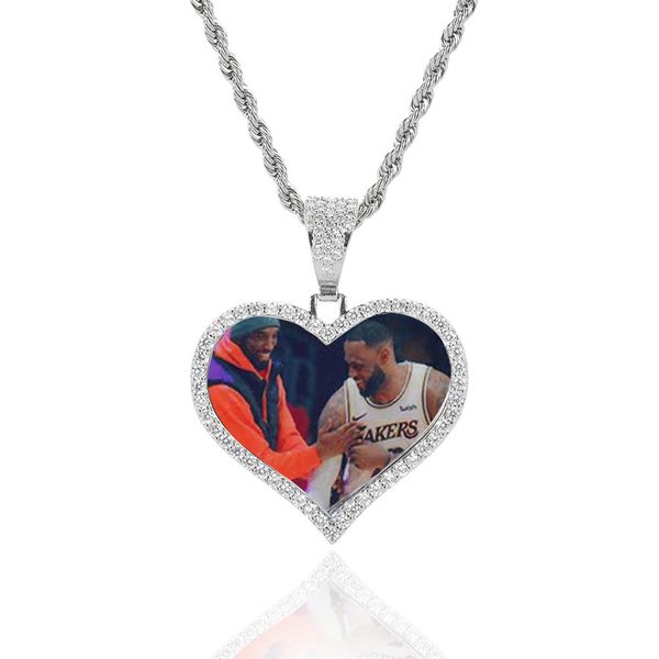 pendant necklaces personalized zircon inlaid heart-shaped memory po hip hop frame pendant hiphop, Silver
pendant necklaces personalized zircon inlaid heart-shaped memory po hip hop frame pendant hiphop, Silver