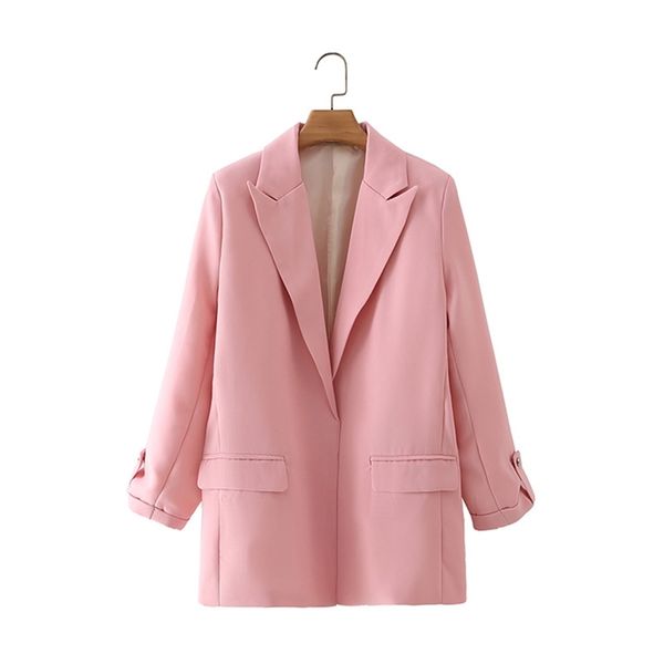 vintage elegant womenpink jacket fashion female work suit turn-down collar nine quarter coat chic casual casaco 210531, Black;white
vintage elegant womenpink jacket fashion female work suit turn-down collar nine quarter coat chic casual casaco 210531, Black;white