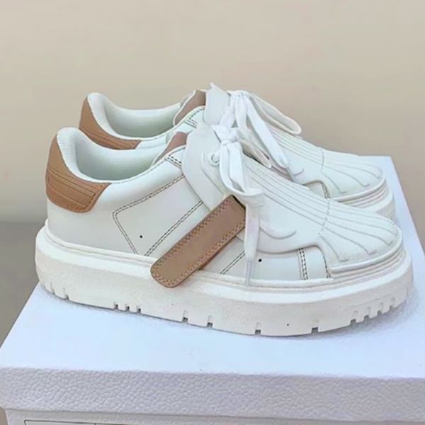 designer id sneakers women white and nude calfskin and rubber casual shoes platform vintage leather sneaker splicing white gray round traine, Black
designer id sneakers women white and nude calfskin and rubber casual shoes platform vintage leather sneaker splicing white gray round traine, Black