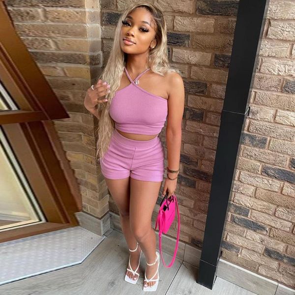 women's tracksuits knitted suit women 2 piece club outfits summer clothes criss halter backless camisole and stretchy short co-ord, Gray
women's tracksuits knitted suit women 2 piece club outfits summer clothes criss halter backless camisole and stretchy short co-ord, Gray