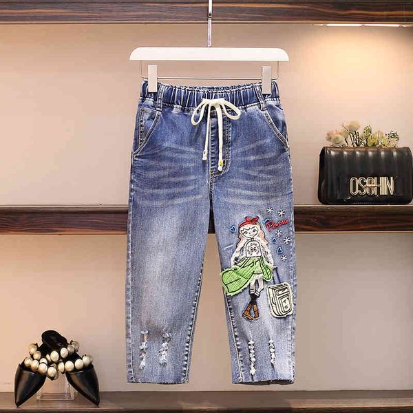jean female chorea cartoon style embroidered girl vintage shreds calf-length cordon jeans sweet casual summer harem pants 3zmn, Blue
jean female chorea cartoon style embroidered girl vintage shreds calf-length cordon jeans sweet casual summer harem pants 3zmn, Blue