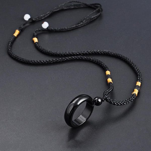 pendant necklaces black circle love necklace natural stone waterproof for women men rope jewelry adjustable, Silver
pendant necklaces black circle love necklace natural stone waterproof for women men rope jewelry adjustable, Silver