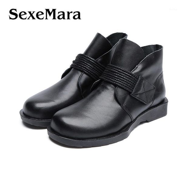 boots sexemara spring autumn luxury designer women's ankle round toe genuine leather female flat ladies casual shoes1, Black
boots sexemara spring autumn luxury designer women's ankle round toe genuine leather female flat ladies casual shoes1, Black