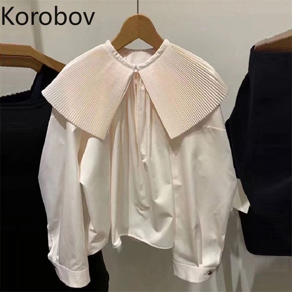 korobov korean women peter pan collar blouses vintage long sleeve blusas mujer feminina elegant single breasted shirts 2a522 210430, White
korobov korean women peter pan collar blouses vintage long sleeve blusas mujer feminina elegant single breasted shirts 2a522 210430, White