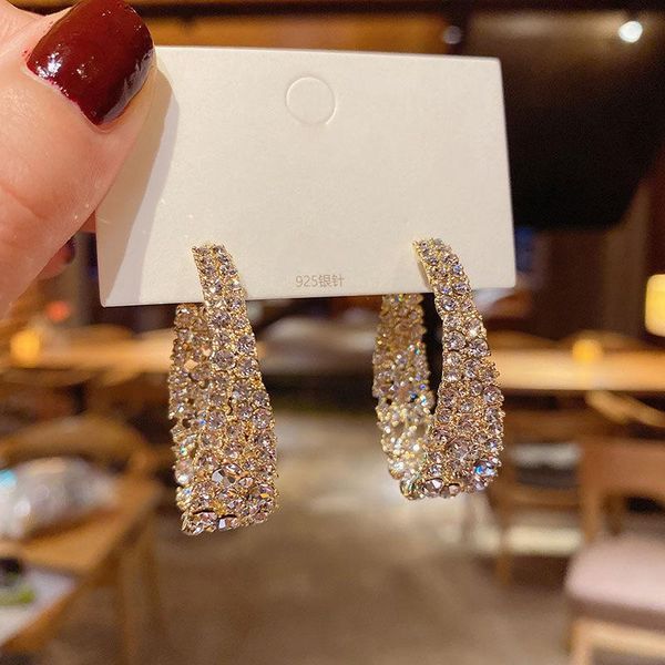 fashion big hoop earrings for women shiny rhinestone large circle earring brincos girl party engagement jewelry gifts, Golden;silver
fashion big hoop earrings for women shiny rhinestone large circle earring brincos girl party engagement jewelry gifts, Golden;silver