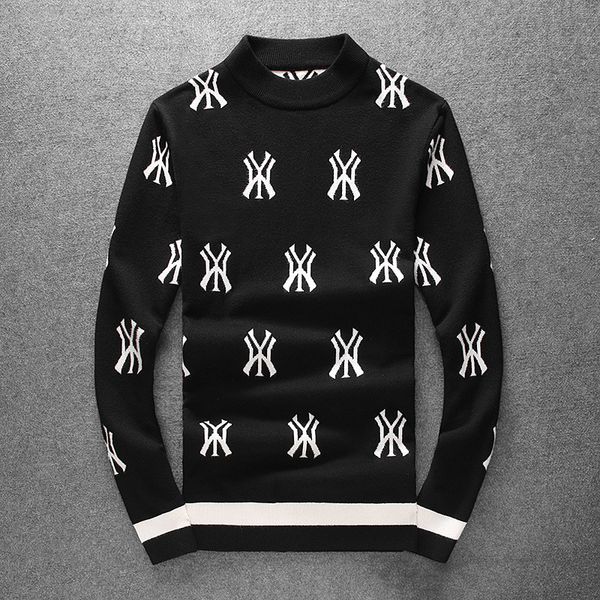 boutique sweater autumn and winter 2021 men's fashion jacquard round neck knitting korean, White;black
boutique sweater autumn and winter 2021 men's fashion jacquard round neck knitting korean, White;black