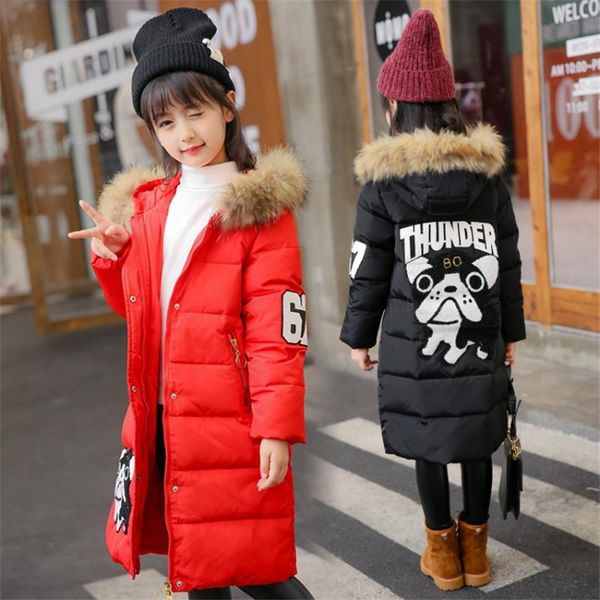 coat fashion clothing girl winter wadded jacket outerwear child cotton-padded thickening medium-long for kids, Blue;gray