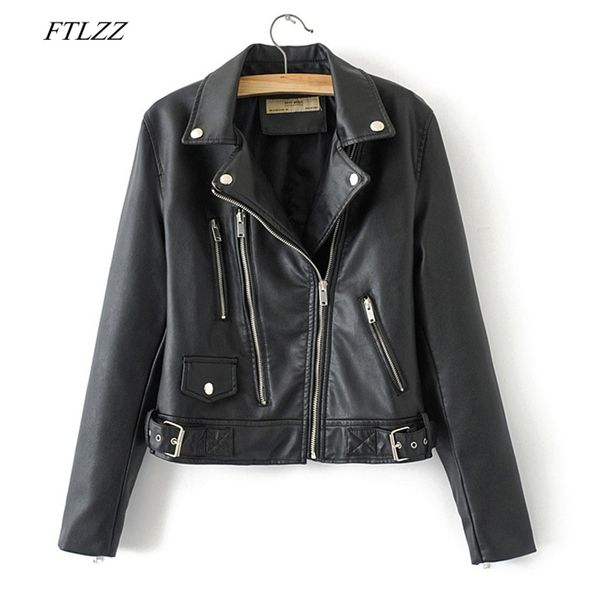 spring women autumn black faux leather jackets zipper biker coat female turn-down collar pink casual outerwear 210430
spring women autumn black faux leather jackets zipper biker coat female turn-down collar pink casual outerwear 210430