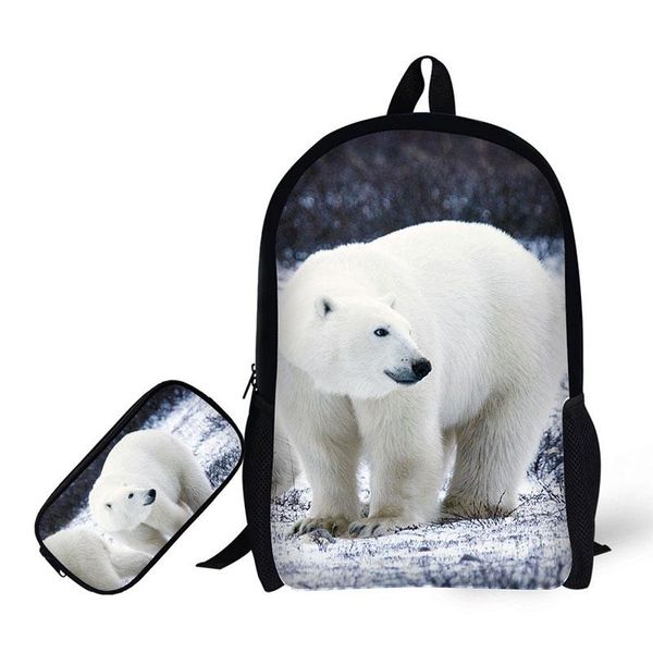backpack 2pcs school bags for boys girls primary school+pencil case cute polar bear printing children schoolbag pencil bag
backpack 2pcs school bags for boys girls primary school+pencil case cute polar bear printing children schoolbag pencil bag