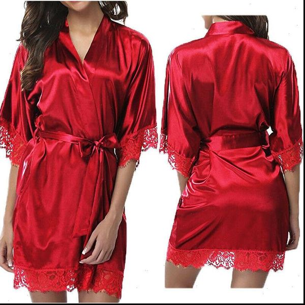 satin lace silk lingerie womens sleepwears set nightdress robe gown babydol s xll, Black;red
satin lace silk lingerie womens sleepwears set nightdress robe gown babydol s xll, Black;red