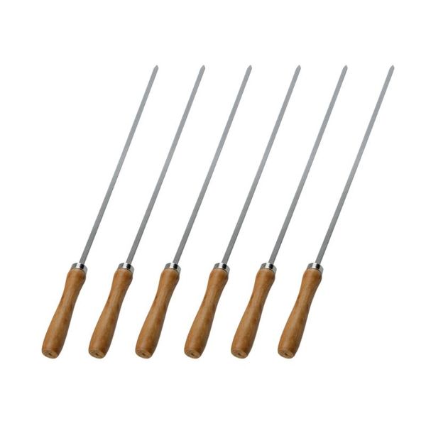 forks 6pcs stainless steel wooden handle sticks barbecue fruit kitchen supplies for home outdoor
forks 6pcs stainless steel wooden handle sticks barbecue fruit kitchen supplies for home outdoor