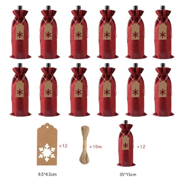 gift wrap 12pcs/set linen drawstring wine burlap bag party table decor with cards for wrapping champagne bottles year decorations 2022
gift wrap 12pcs/set linen drawstring wine burlap bag party table decor with cards for wrapping champagne bottles year decorations 2022