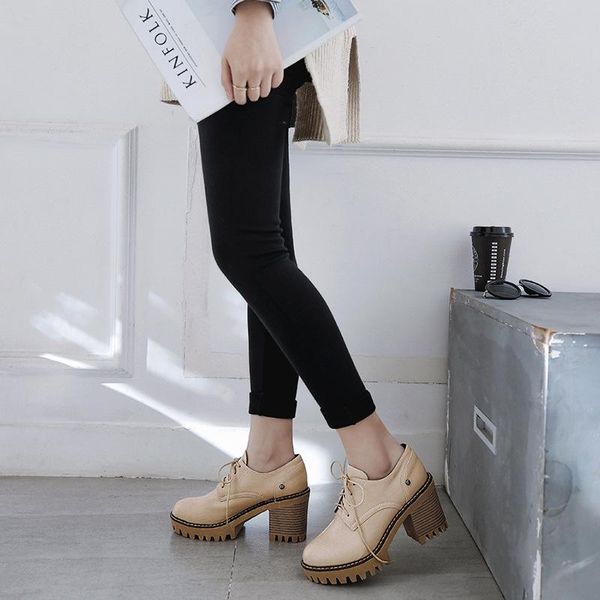 boots short women's heel solid lace up 2021 winter thick soft leather british style small shoes, Black
boots short women's heel solid lace up 2021 winter thick soft leather british style small shoes, Black