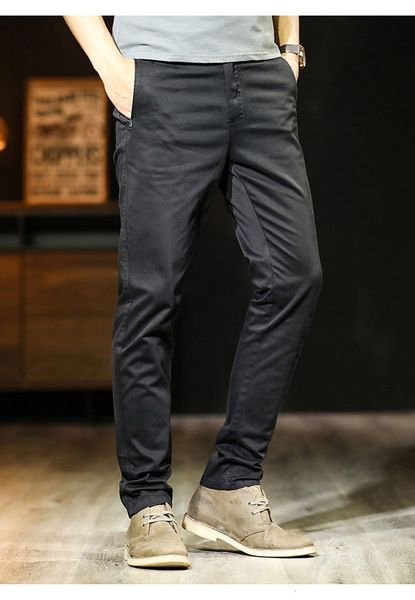 style men's high street casual slightly stretchy cotton drawstring low waist slim black pants, Blue
style men's high street casual slightly stretchy cotton drawstring low waist slim black pants, Blue