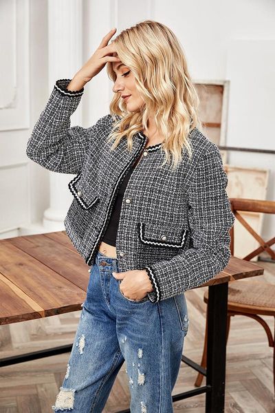 women's jackets spring autumn women 2021 long sleeve jacket korean style fashion single breasted coat female winter clothes, Black;brown
women's jackets spring autumn women 2021 long sleeve jacket korean style fashion single breasted coat female winter clothes, Black;brown