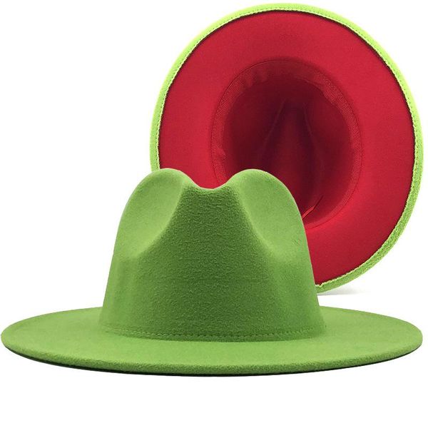 wide brim hats 2021 lime green red patchwork wollen felt fedora hat for women men jazz panama cotton, Blue;gray
wide brim hats 2021 lime green red patchwork wollen felt fedora hat for women men jazz panama cotton, Blue;gray