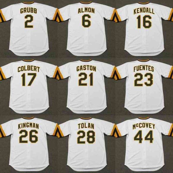 men 6 bill almon 16 fred kendall 2 johnny grubb 17 nate colbert 21 cito gaston 1974 baseball jersey, Black
men 6 bill almon 16 fred kendall 2 johnny grubb 17 nate colbert 21 cito gaston 1974 baseball jersey, Black
