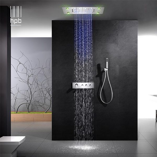 hpb wall mounted led 3 colors 3way rainfall waterfall shower faucets sets with thermostatic 3 function mixing valve 014-50x36p-n
hpb wall mounted led 3 colors 3way rainfall waterfall shower faucets sets with thermostatic 3 function mixing valve 014-50x36p-n