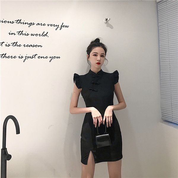 2021 oriental dress chinese traditional dress sweet cheongsam short solid color black vestidos chinese dress qipao 10325, Red
2021 oriental dress chinese traditional dress sweet cheongsam short solid color black vestidos chinese dress qipao 10325, Red