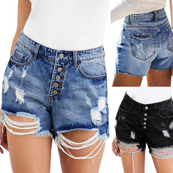 fashion jeans shiying pierced shorts women's 2021 high waist worn leisure pants straight 786195, Blue
fashion jeans shiying pierced shorts women's 2021 high waist worn leisure pants straight 786195, Blue