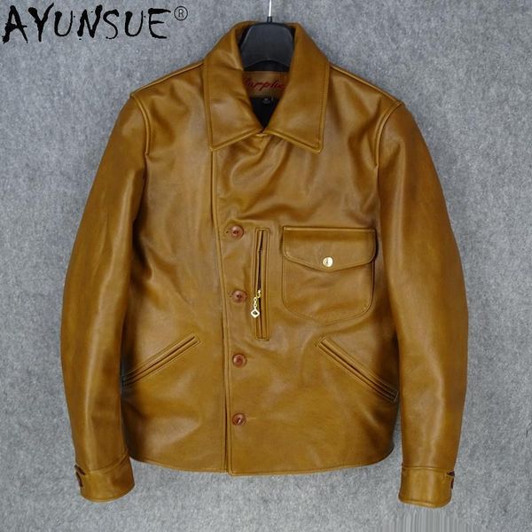 men's leather & faux akoosun men jacket 2021 clothing real cowhide clothes male retro style mens autumn coat ropa de hombre lxr518, Black
men's leather & faux akoosun men jacket 2021 clothing real cowhide clothes male retro style mens autumn coat ropa de hombre lxr518, Black
