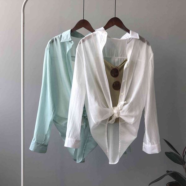 women's blouses & shirts casual thin long sleeve shirt 2021 summer lapel single -breasted loose blousers korean sunscreen ulzp, White
women's blouses & shirts casual thin long sleeve shirt 2021 summer lapel single -breasted loose blousers korean sunscreen ulzp, White
