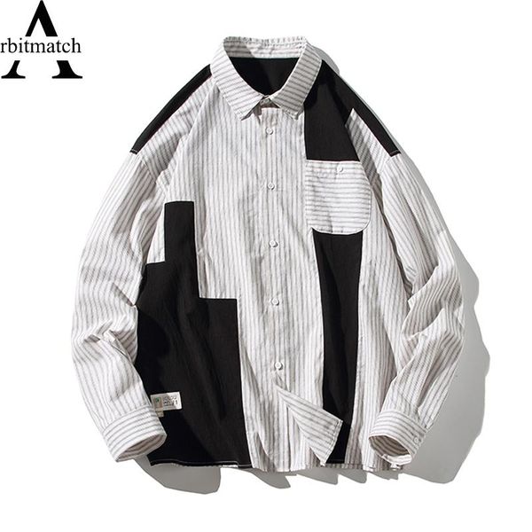 men's casual shirts arbitmatch hip hop autumn pattern texture stitching long sleeve coat men fashion streetwear male hipster, White;black
men's casual shirts arbitmatch hip hop autumn pattern texture stitching long sleeve coat men fashion streetwear male hipster, White;black