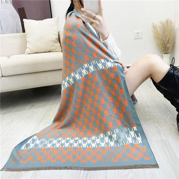 scarves winter scarf women cashmere pashmina geometric houndstooth blanket wraps lady thick warm shawl bufanda 2021, Blue;gray
scarves winter scarf women cashmere pashmina geometric houndstooth blanket wraps lady thick warm shawl bufanda 2021, Blue;gray