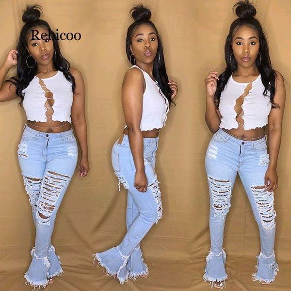 women's jeans ripped fringe hollow out ruffle flare denim pants high waist bodycon hole women trousers club outfits, Blue
women's jeans ripped fringe hollow out ruffle flare denim pants high waist bodycon hole women trousers club outfits, Blue