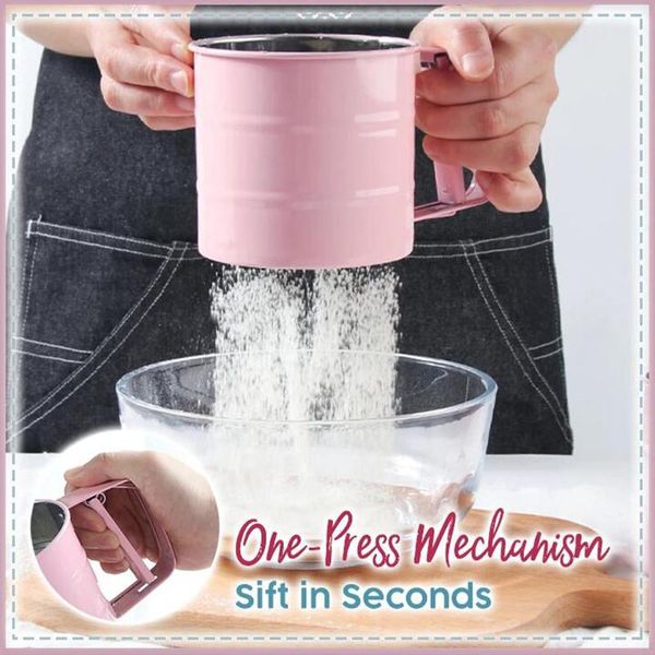 handheld flour sieve home kitchen icing sugar strainer cup stainless steel mesh baking & pastry tools
handheld flour sieve home kitchen icing sugar strainer cup stainless steel mesh baking & pastry tools
