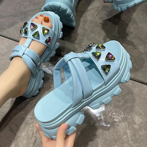 slippers dazzling color diamond women sandales muffins summer shoes flip flops thicken soled crystal slides mujer 2021 creepers, Black
slippers dazzling color diamond women sandales muffins summer shoes flip flops thicken soled crystal slides mujer 2021 creepers, Black