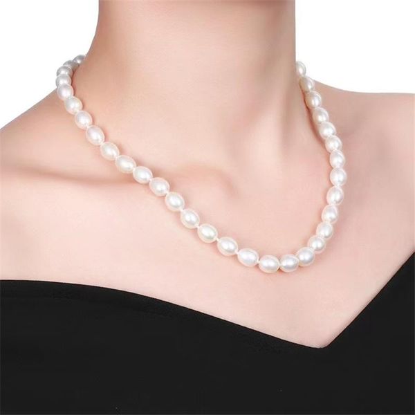 chains classic natural pearls necklaces white freshwater beaded chokers simple for women female jewelry gifts, Silver
chains classic natural pearls necklaces white freshwater beaded chokers simple for women female jewelry gifts, Silver
