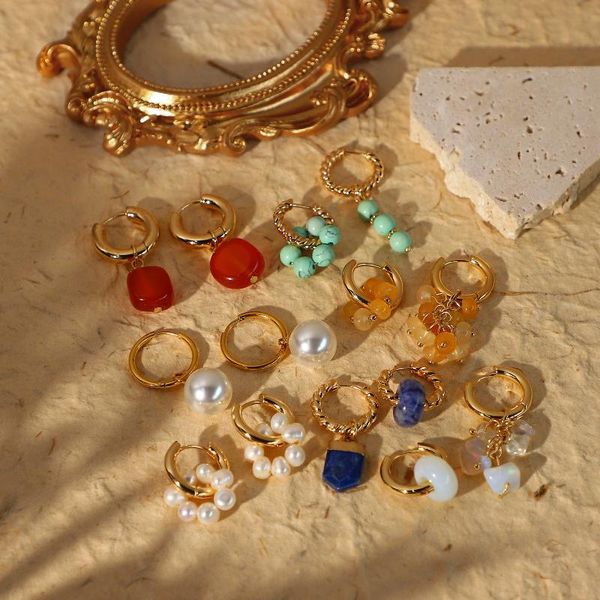 hoop & huggie stainless steel fashion earrings for women jewelry piercing brincos 2021 trand ear cuff woman summer rings statement bijoux, Golden;silver
hoop & huggie stainless steel fashion earrings for women jewelry piercing brincos 2021 trand ear cuff woman summer rings statement bijoux, Golden;silver