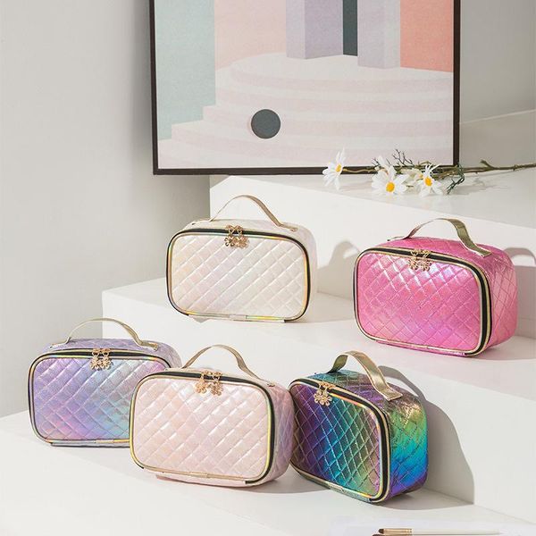 cosmetic bags & cases laser pu hand carry large-capacity portable cosmetics leather diamond plaid storage bag travel wash
cosmetic bags & cases laser pu hand carry large-capacity portable cosmetics leather diamond plaid storage bag travel wash