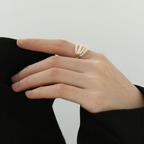 handmade pearl rings genuine freshwater baroque small ring for women party gift pearls jewelry cluster, Golden;silver
handmade pearl rings genuine freshwater baroque small ring for women party gift pearls jewelry cluster, Golden;silver