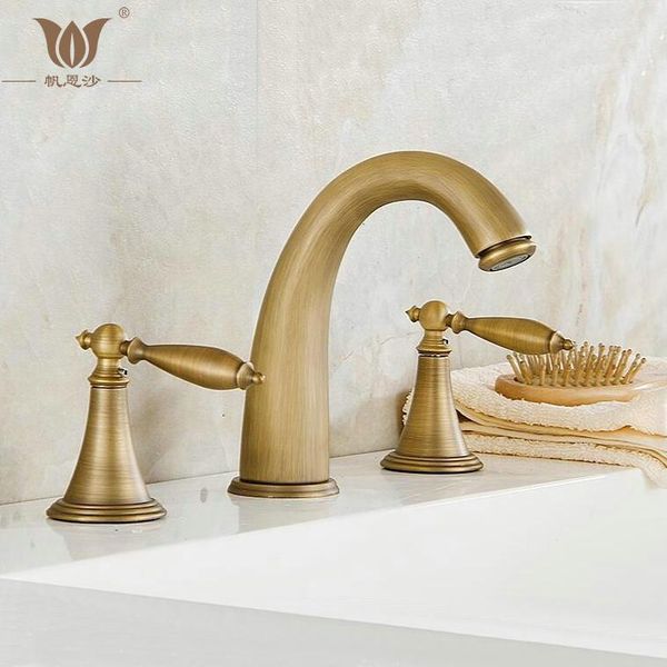 bathroom sink faucets 3 pcs antique brass deck mounted bath basin vanity faucet water tap torneira banheir fes-5660
bathroom sink faucets 3 pcs antique brass deck mounted bath basin vanity faucet water tap torneira banheir fes-5660