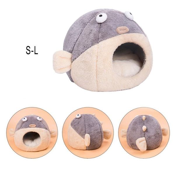 cat carriers,crates & houses dog pet bed kennel round winter warm house super soft puppy cushion supplies