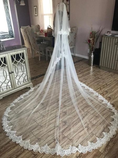 bridal veils 5 meters bling sequins lace edge veil with comb two layer blusher 4 m wedding velos de novia, Black
bridal veils 5 meters bling sequins lace edge veil with comb two layer blusher 4 m wedding velos de novia, Black