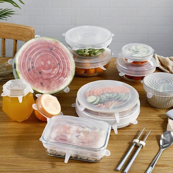kitchen storage & organization 6 size reusable universal silicone bowl cover fresh keeping stretch lids caps for pot dish gadgets tools
kitchen storage & organization 6 size reusable universal silicone bowl cover fresh keeping stretch lids caps for pot dish gadgets tools