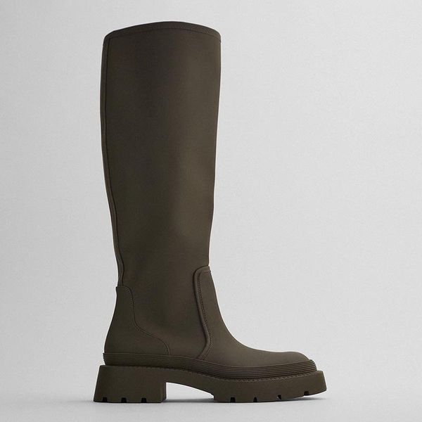 boots lmcavasun 2021 women's shoes high khaki green laminated flat winter long, Black
boots lmcavasun 2021 women's shoes high khaki green laminated flat winter long, Black