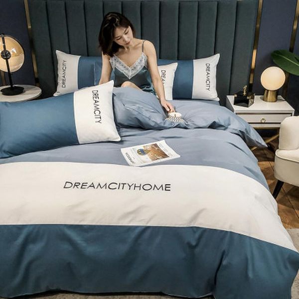 bedding sets light luxury style nordic four-piece cotton pure simple linen quilt cover three-piece el
bedding sets light luxury style nordic four-piece cotton pure simple linen quilt cover three-piece el