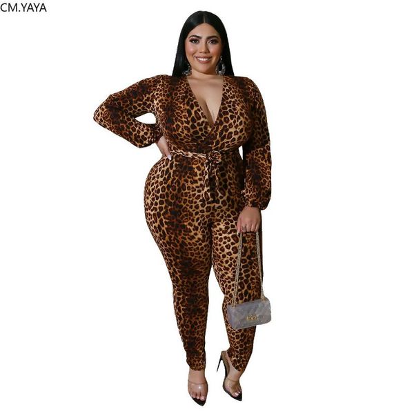 women's jumpsuits & rompers gl plus size xl- 4xl autumn winter women v-neck long sleeve sashes leopard print outfits j5072, Black;white
women's jumpsuits & rompers gl plus size xl- 4xl autumn winter women v-neck long sleeve sashes leopard print outfits j5072, Black;white