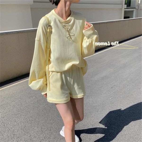 women's tracksuits womens two peices set leisure outfits cotton oversizede t-shirts high waist shorts candy color clothing streetwear, Gray
women's tracksuits womens two peices set leisure outfits cotton oversizede t-shirts high waist shorts candy color clothing streetwear, Gray