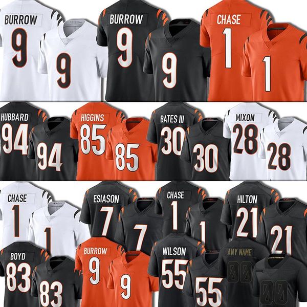 9 joe burrow ja'marr chase tee higgins football jersey jessie bates iii mixon sam hubbard tyler boyd vonn bell cincinnatis logan bengal, Black;red
9 joe burrow ja'marr chase tee higgins football jersey jessie bates iii mixon sam hubbard tyler boyd vonn bell cincinnatis logan bengal, Black;red