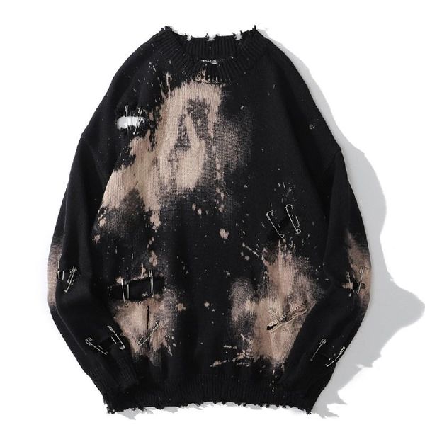 men's sweaters autumn and winter splash ink pin hole tie-dye sweater male dark loose tide fire destroyed ripped pullover female hip hop, White;black
men's sweaters autumn and winter splash ink pin hole tie-dye sweater male dark loose tide fire destroyed ripped pullover female hip hop, White;black