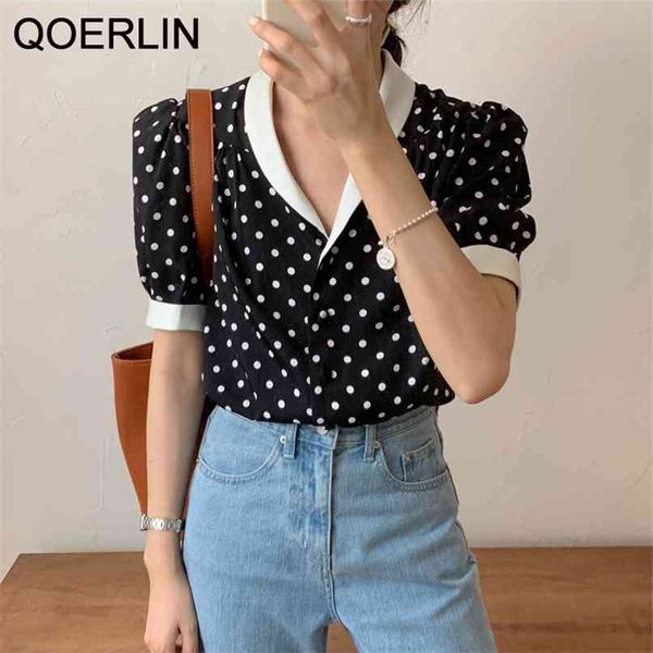 polka dot chiffon shirt women summer fashion v-neck korean elegant slim black plus size blouse ladies 210601, White
polka dot chiffon shirt women summer fashion v-neck korean elegant slim black plus size blouse ladies 210601, White