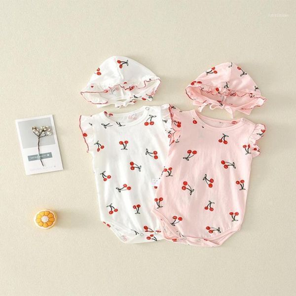 summer toddler kids baby girl cherry print flare sleeve rompers hat two-piece kit clothes arrival 20211, Blue
summer toddler kids baby girl cherry print flare sleeve rompers hat two-piece kit clothes arrival 20211, Blue