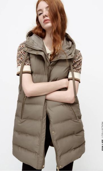 women's vests winter hooded cotton padded vest women mid-length warm 2021 jacket long fashion sleeveless, Black;white
women's vests winter hooded cotton padded vest women mid-length warm 2021 jacket long fashion sleeveless, Black;white